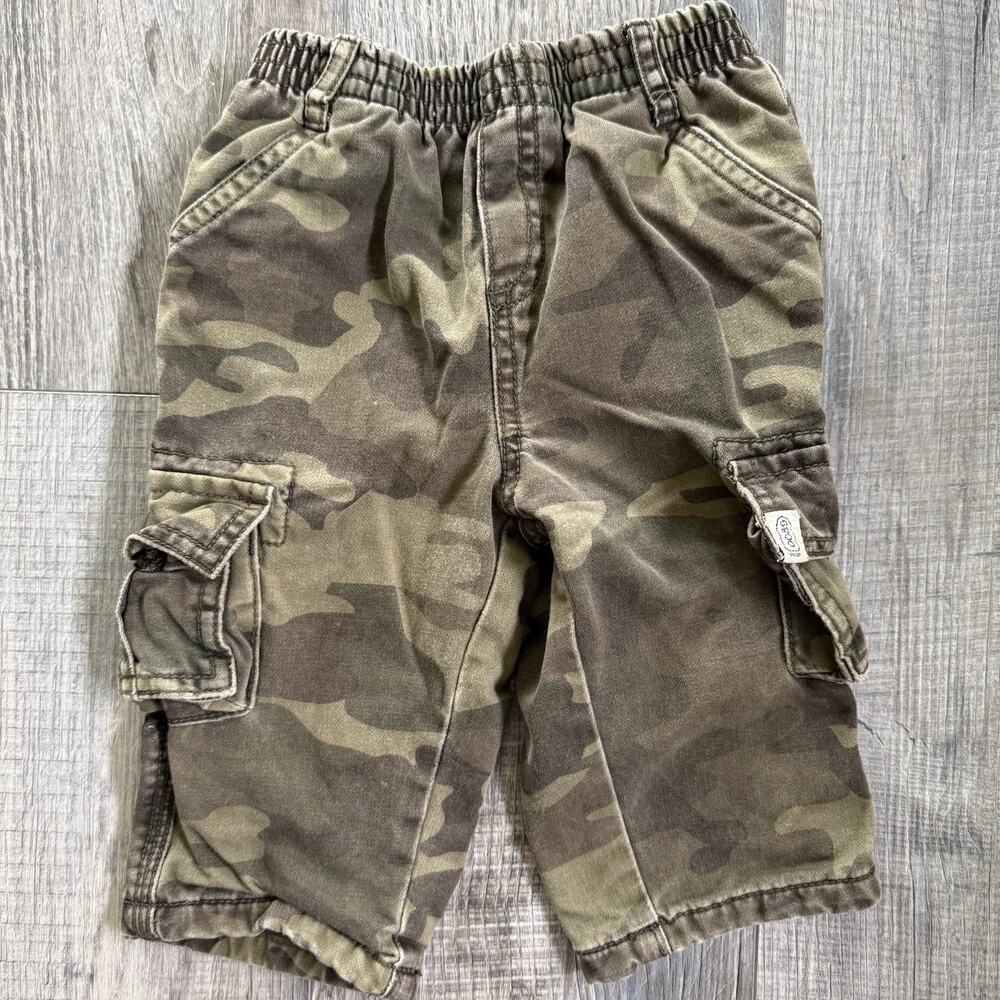 Vtg Y2k Boys 12 Month Camo Brown Pants Baby Toddler Children’s Place Lined Baggy